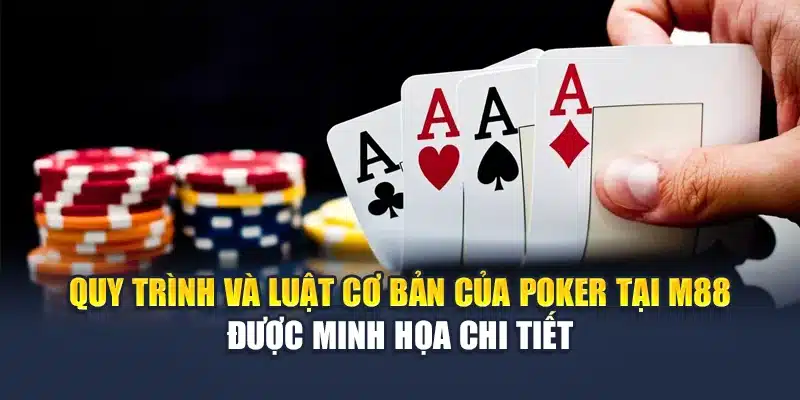 Quy trình và luật cơ bản của poker tại M88 được minh họa chi tiết